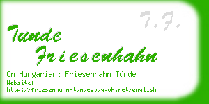 tunde friesenhahn business card